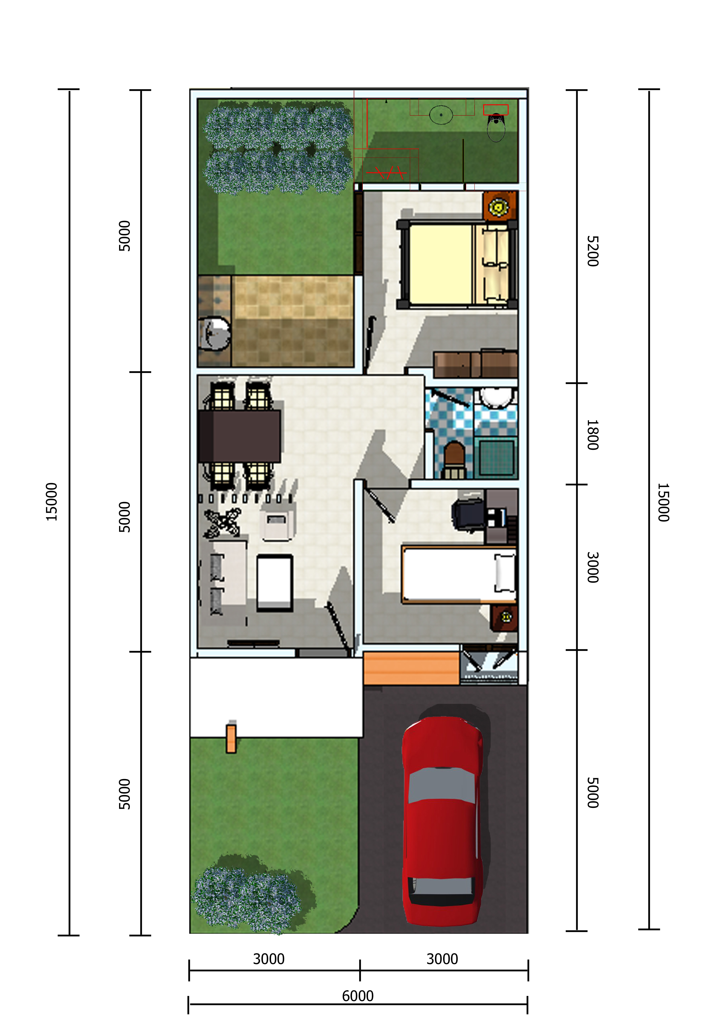 Contoh Gambar Desain Rumah  6x6 Informasi Desain dan Tipe 